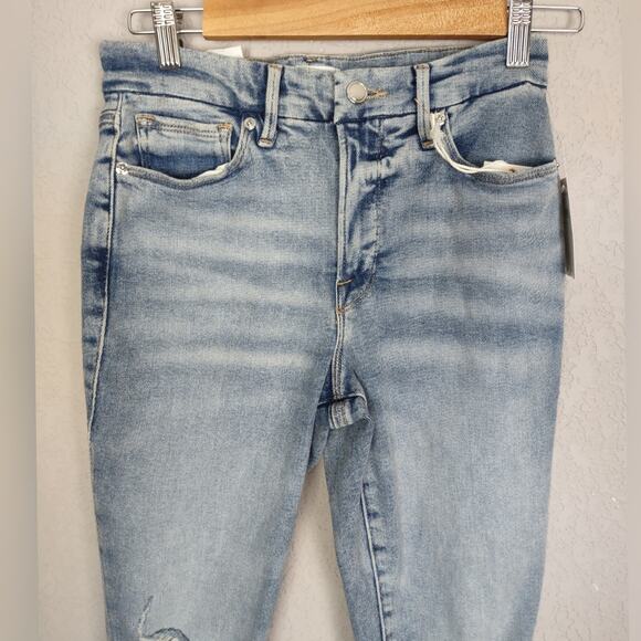 Good American Good Legs Skinny Distressed in Indigo Size 6/28 - Picture 9 of 16